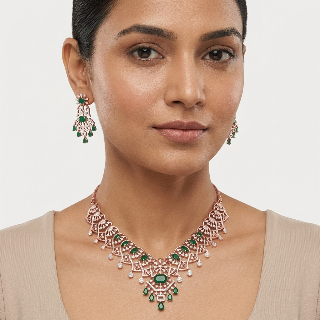 Imperial Diamond Classic Necklace Set