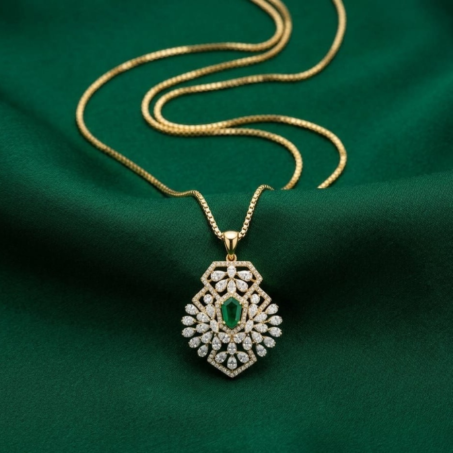 Crystal Spark Diamond Pendant - 3