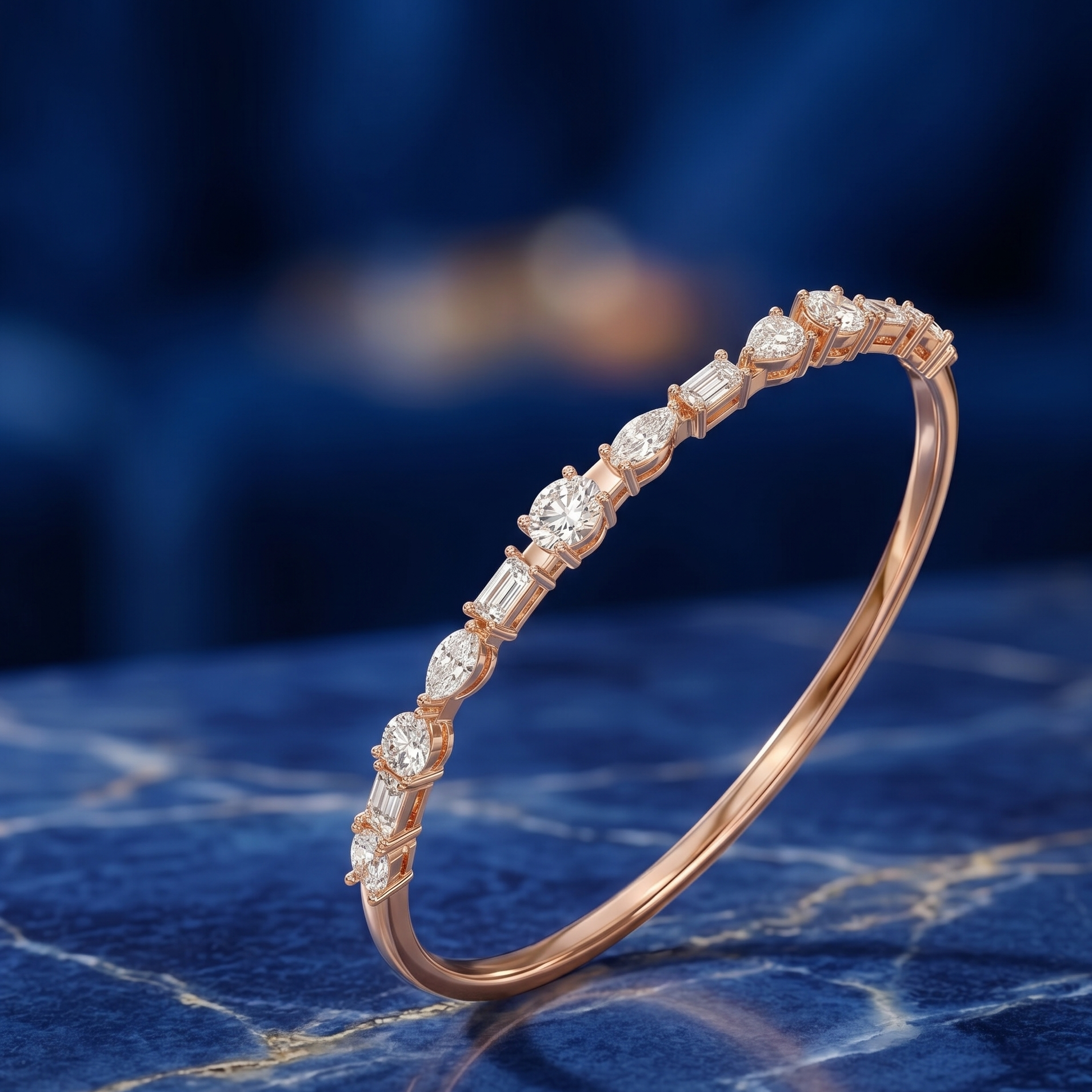 Diamond Elegant Box Chain Bracelet
