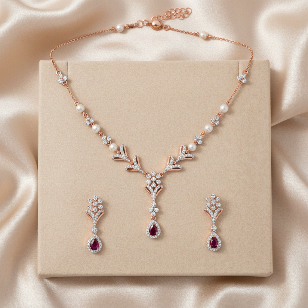 Timeless Diamond Shine Necklace Set
