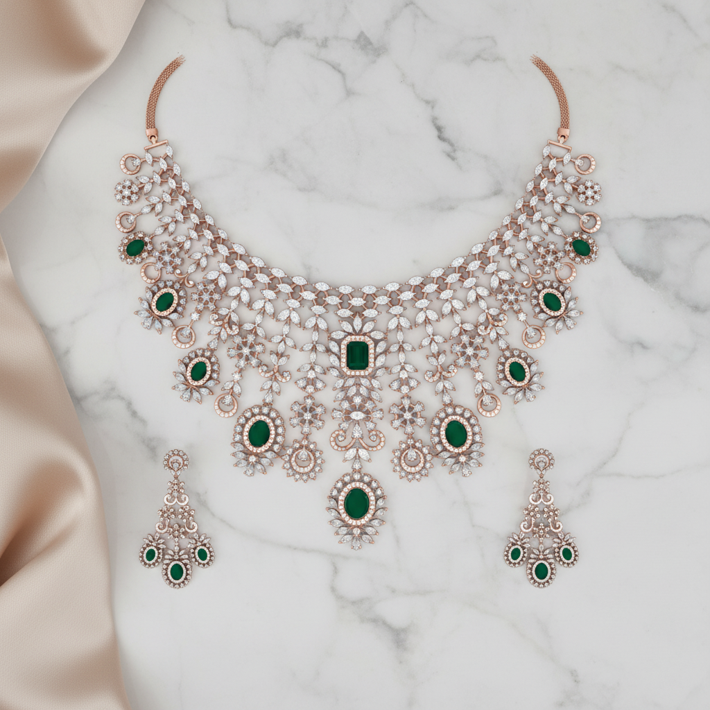 Elegant Sparkle Bridal Diamond Set