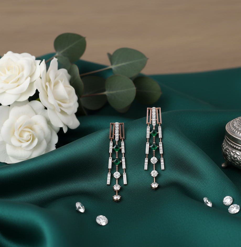 Lumora Elegance Diamond Danglers