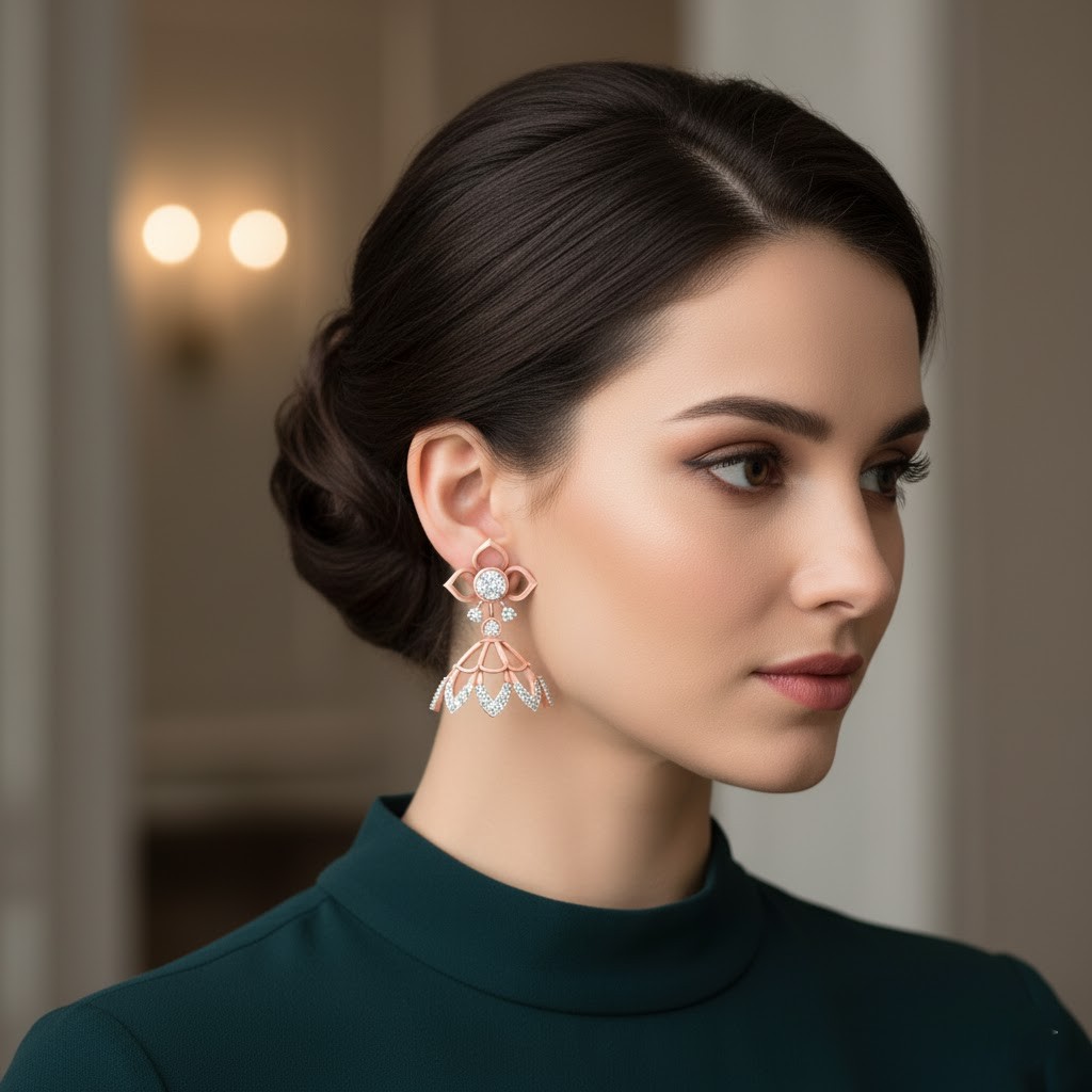 Fashion Trend Diamond Jhumkis
