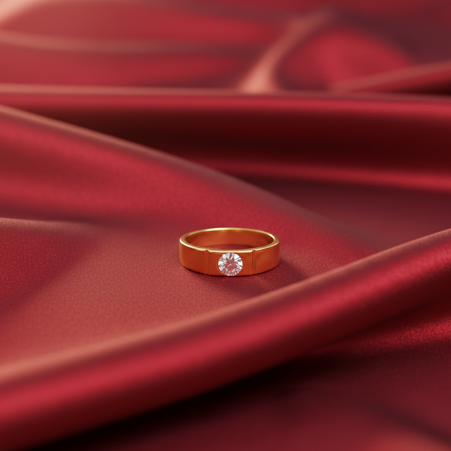 Timeless Crown Diamond Gents Ring