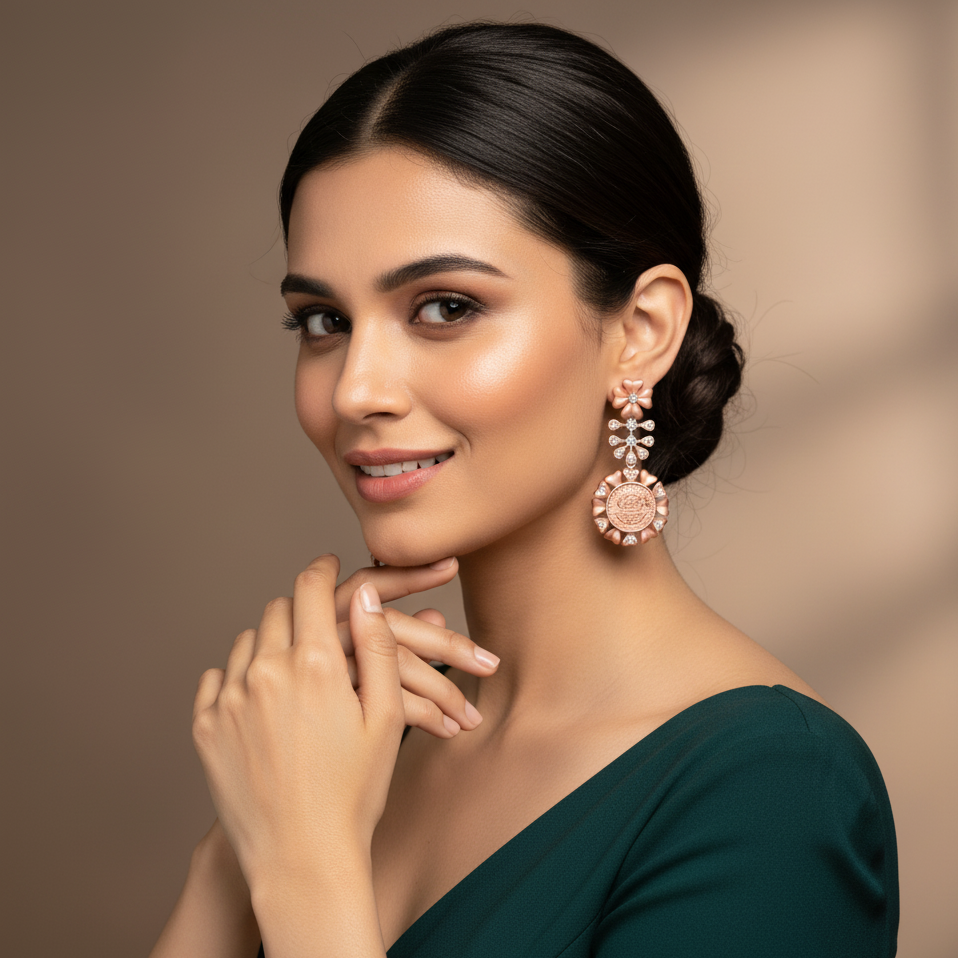 Elegant Diamond Dangler Drop Design - 3