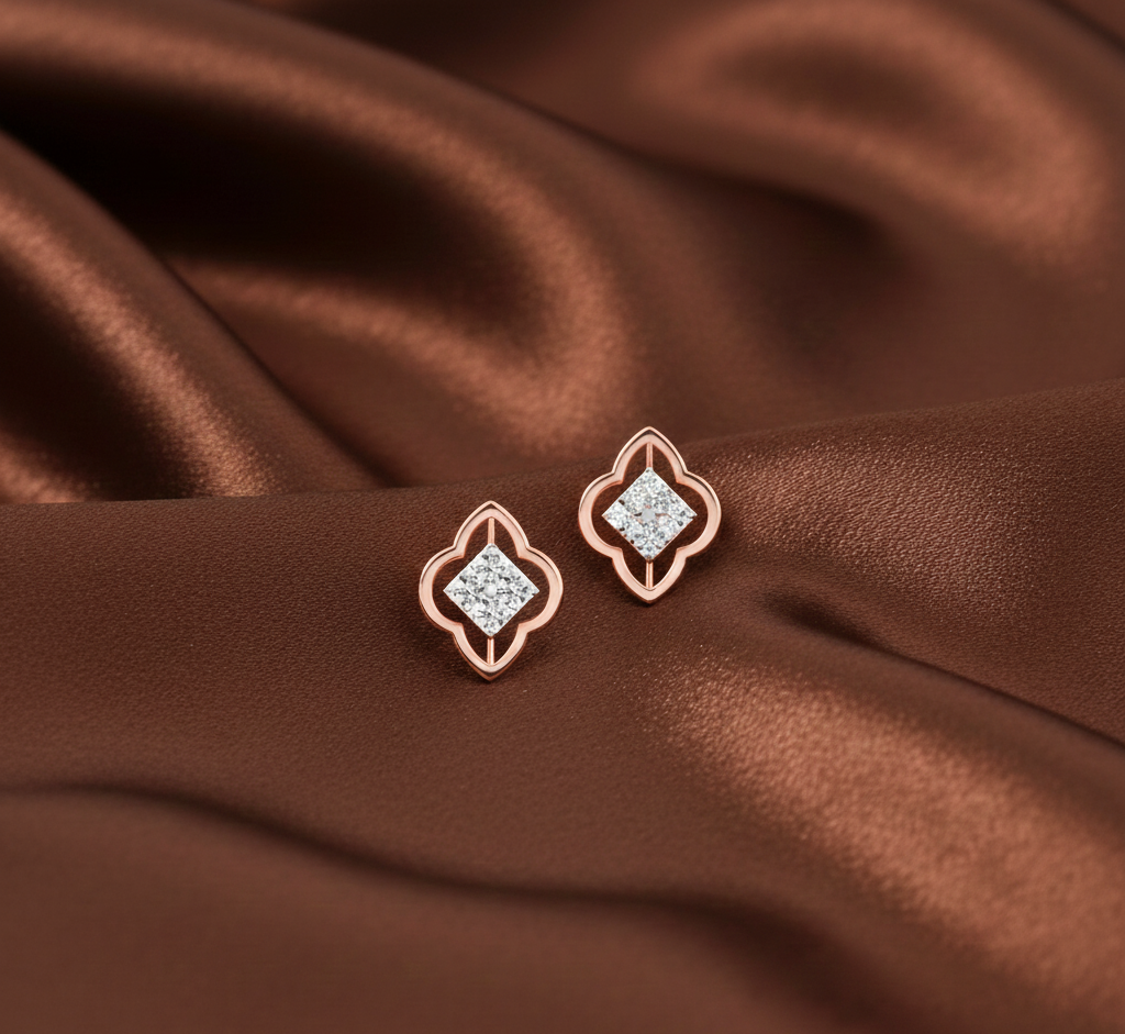 Minimal Luxury Diamond Stud Earrings