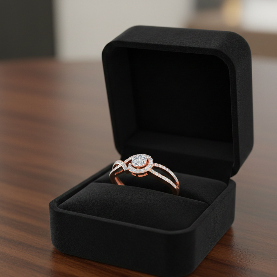 Radiant Bloom Diamond Ladies Ring
