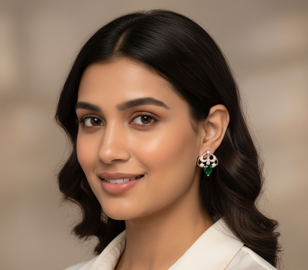 Glimmer Grace Diamond Stud Earrings