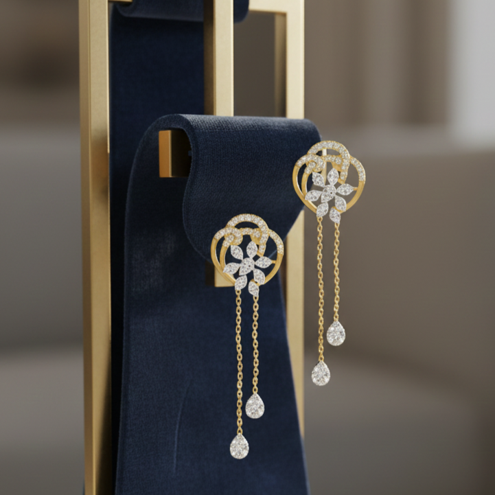 Refined Glow Diamond Drop Earrings