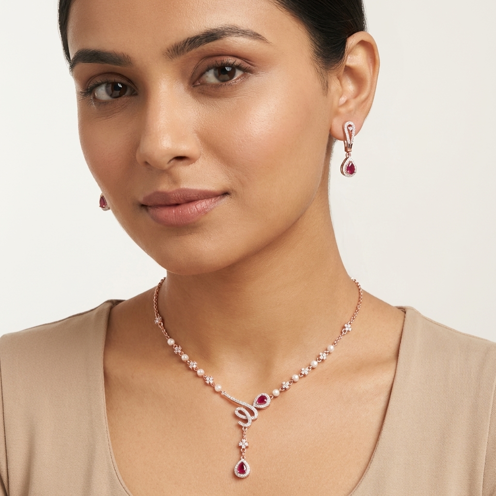 Premium Diamond Luxe Necklace Set