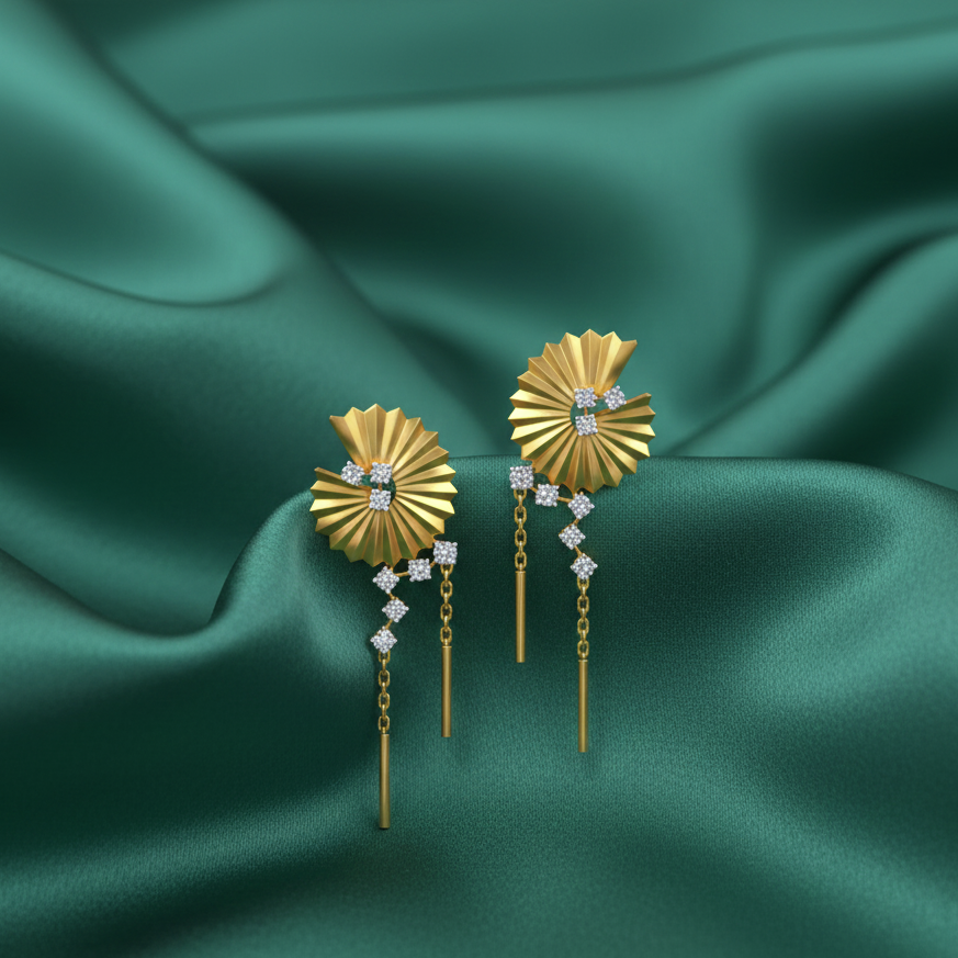 Premium Diamond Dangle Earrings