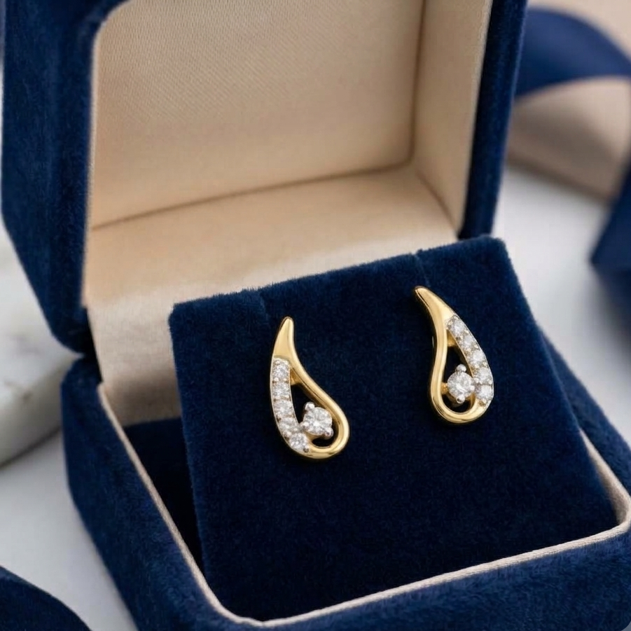 Classic Oval Halo Diamond Earrings
