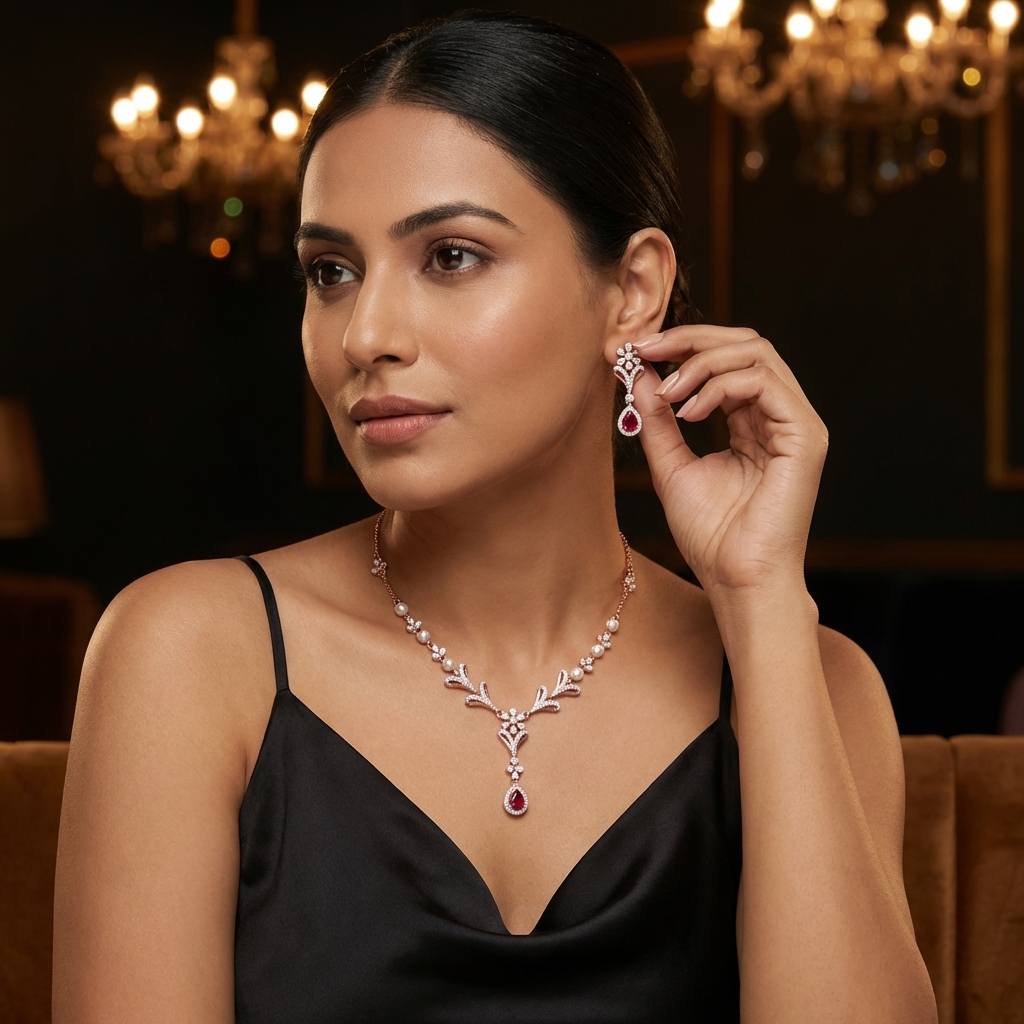 Timeless Diamond Shine Necklace Set - 4