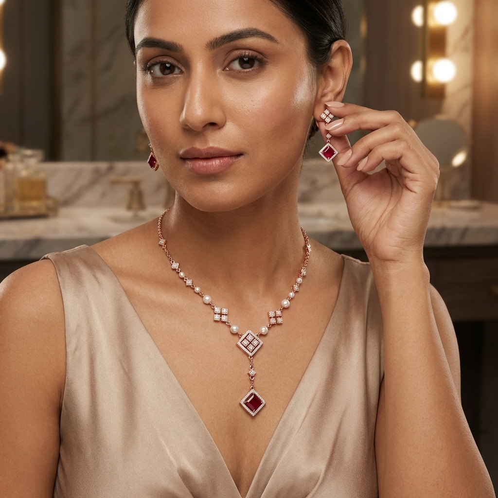 Timeless Diamond Dazzle Necklace Set - 4