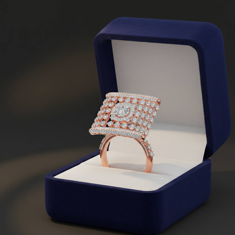 Feminine Flair Diamond Ladies Ring