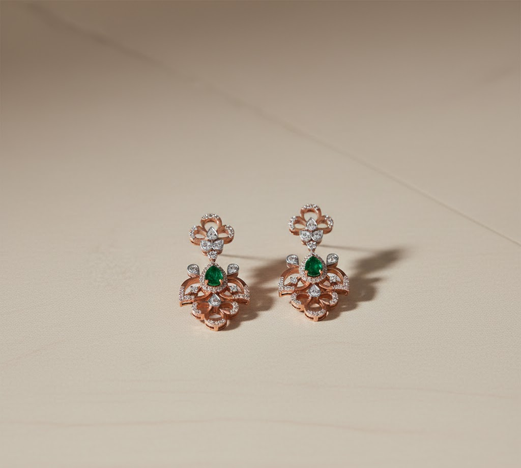 Regal Spark Diamond Danglers - 3