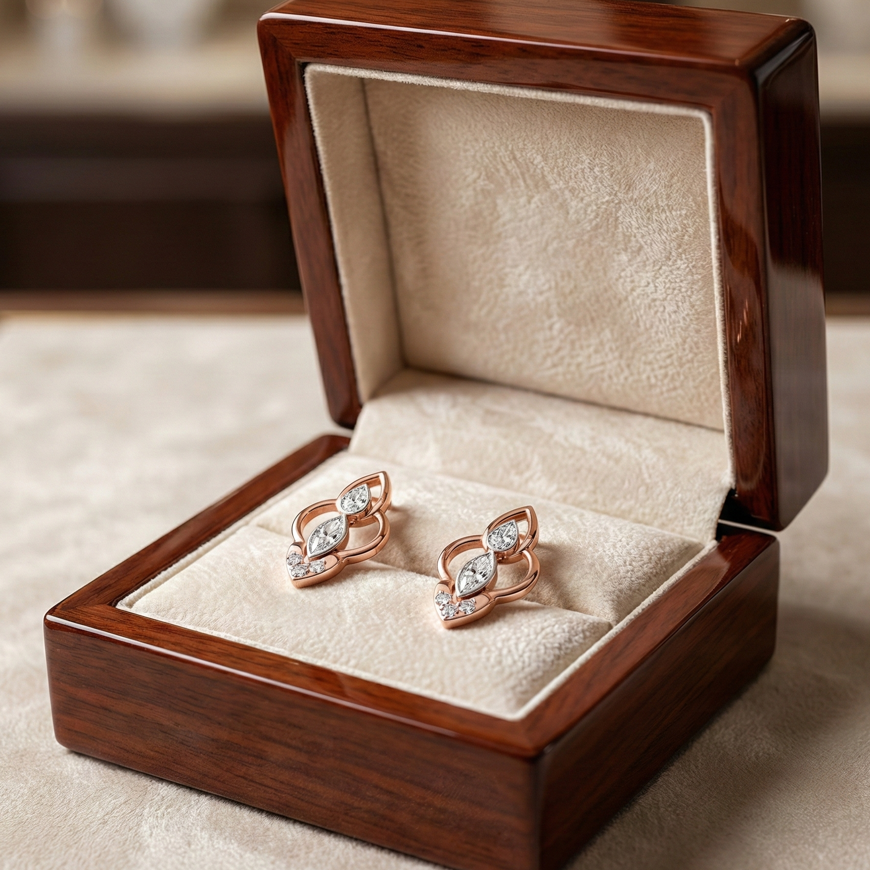 Pure Luxe Diamond Pendant Earrings