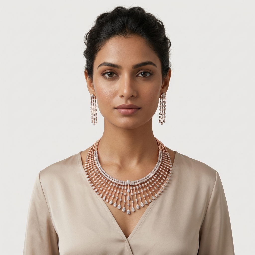 Refined Diamond Wedding Necklace Collection - 3