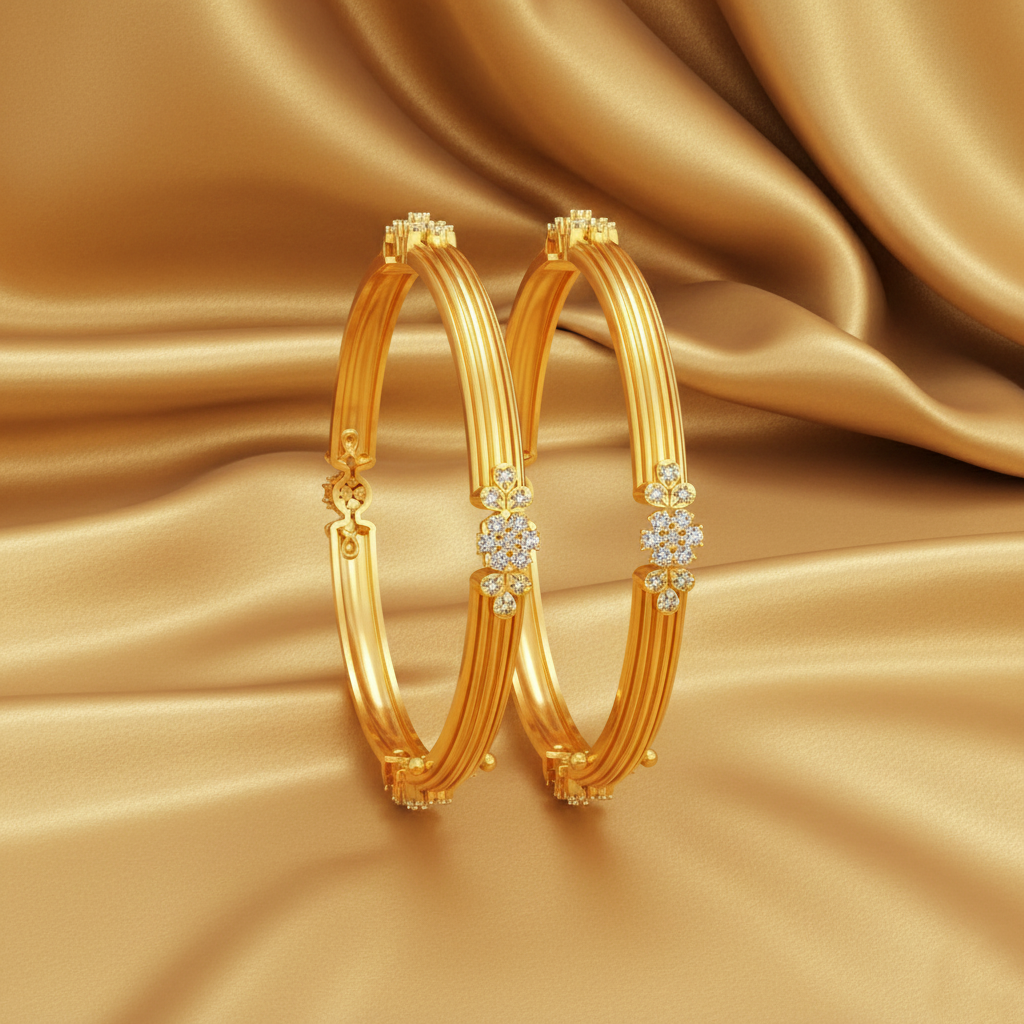 Moonlit Brilliance Diamond Bangle