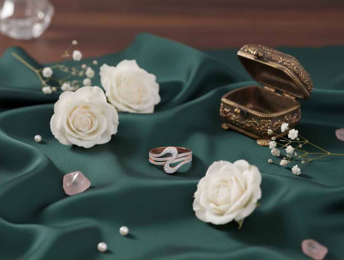 Elegant Crown Diamond Ladies Ring - 3