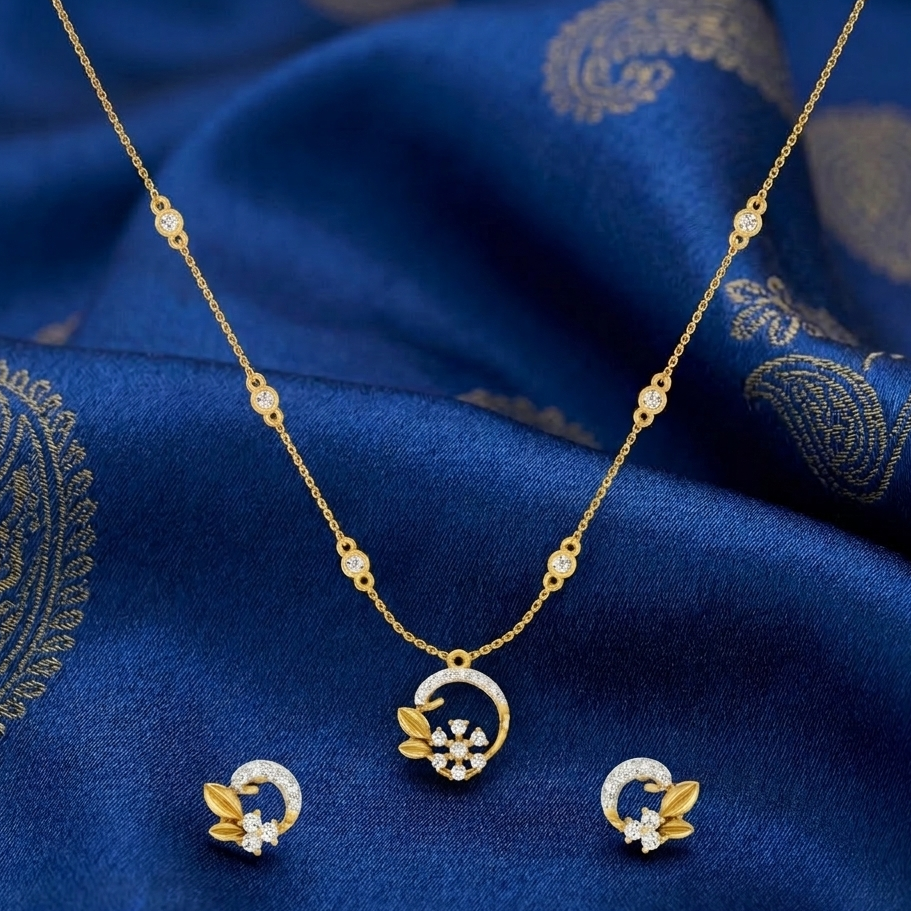 Elegant Diamond Grace Necklace Set