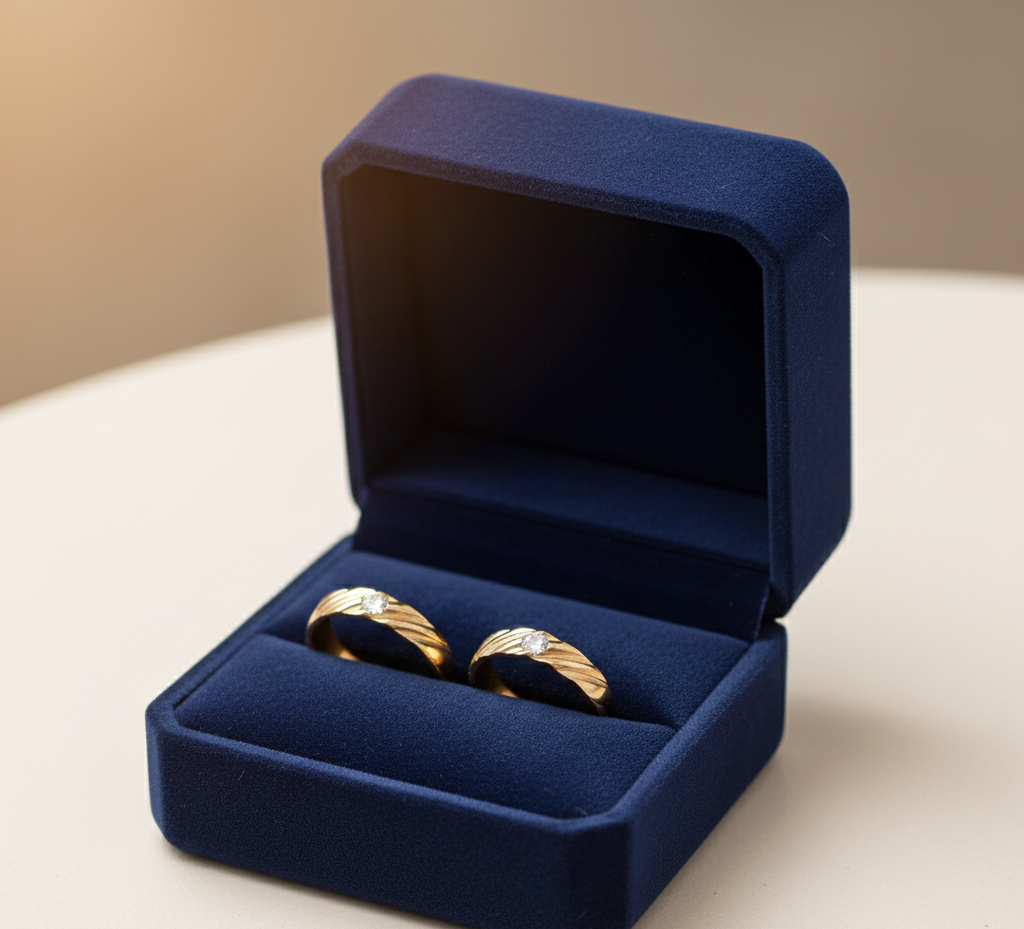 Classic Shine Diamond Couple Band