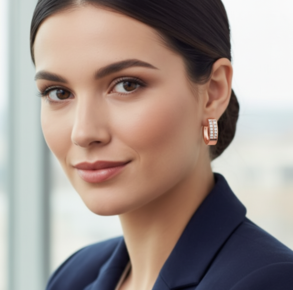 Premium Shine Diamond Bali Earrings for Brides