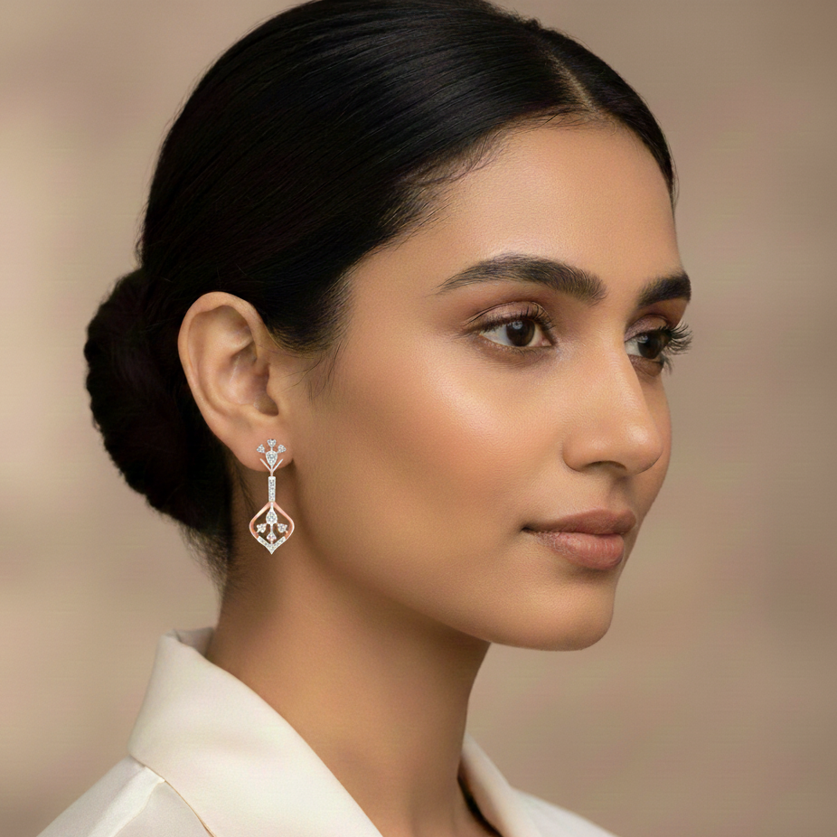 Glamorous Diamond Dangler Earrings