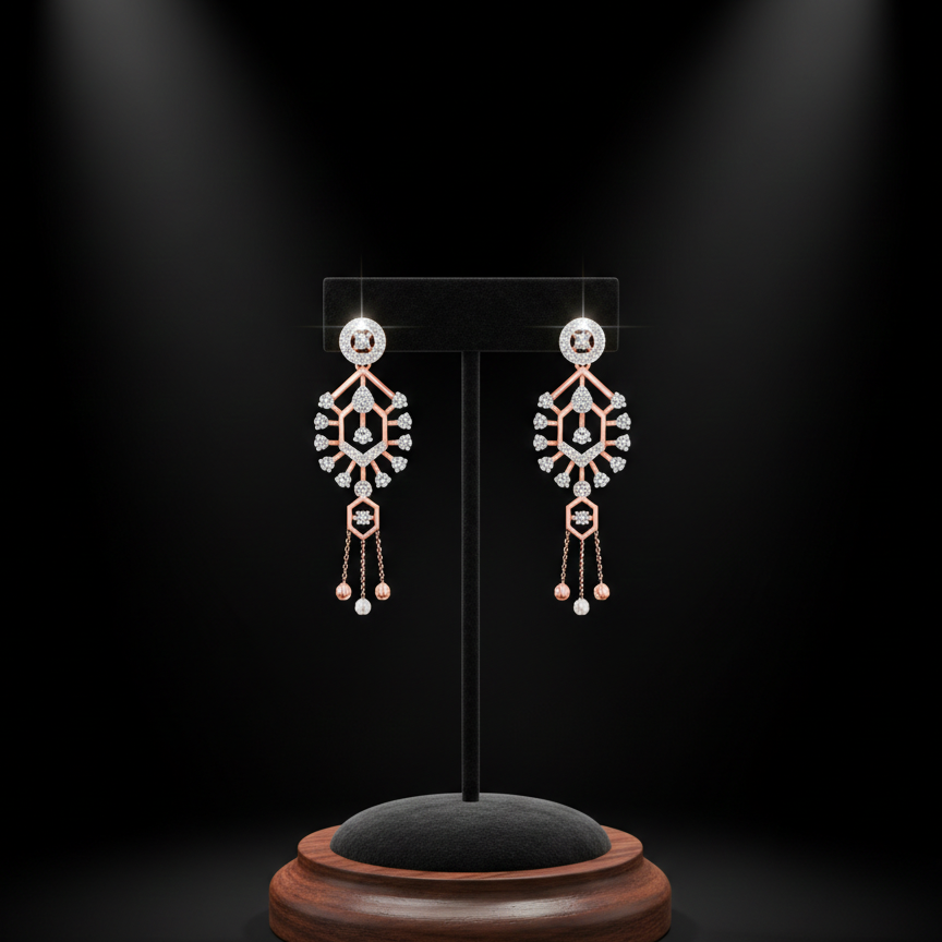 Nyra Luxe Diamond Dangler Earrings