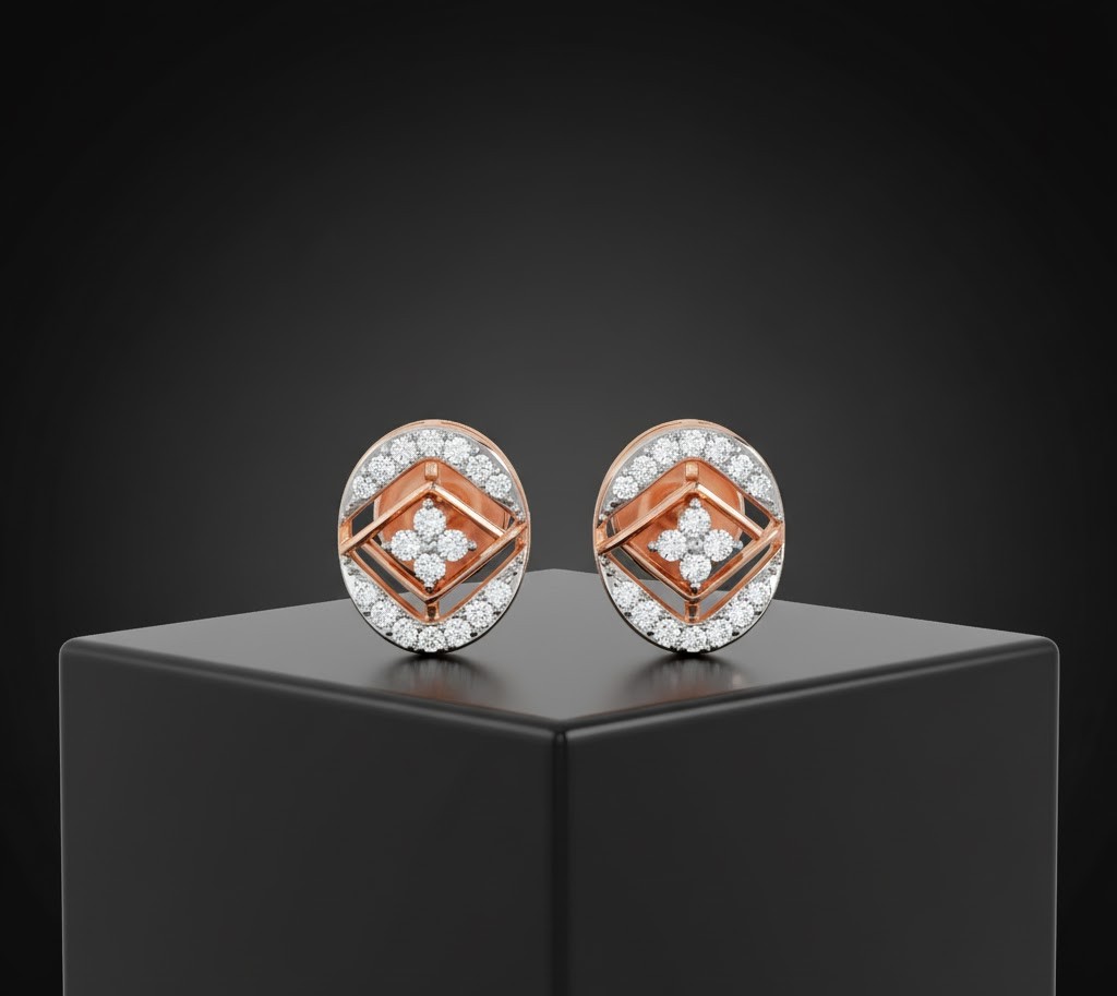 Royal Glow Diamond Stud Earrings