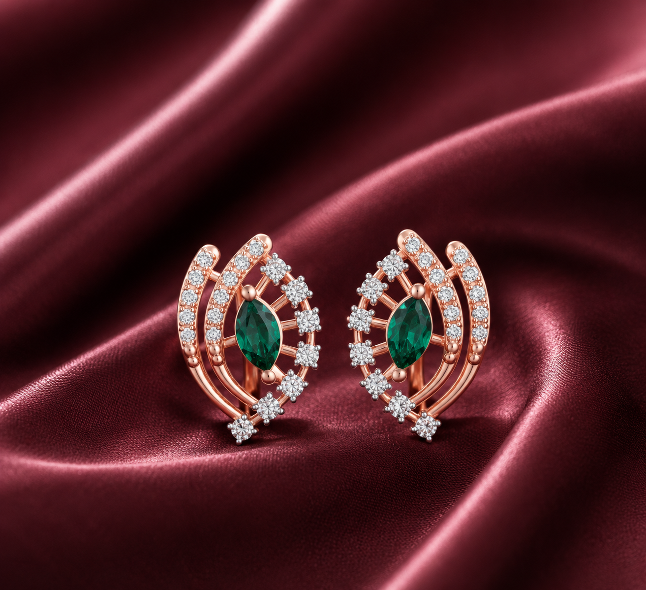 Soft Glow Diamond Stud Earrings