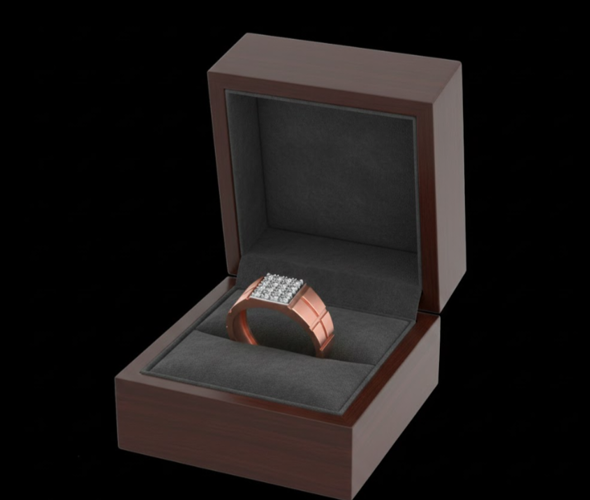Classic Imperial Diamond Gents Ring