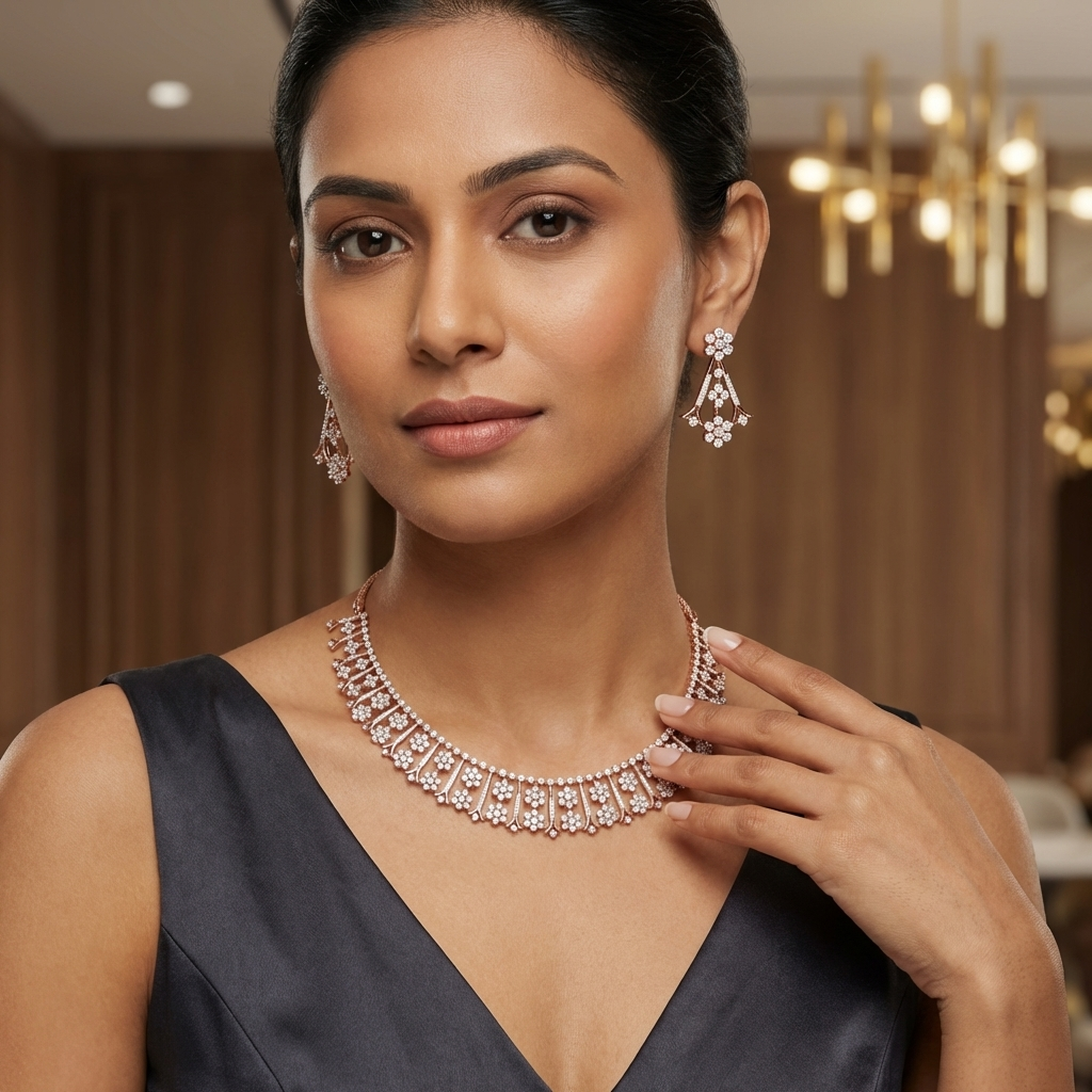 Supreme Diamond Shine Necklace Set - 3