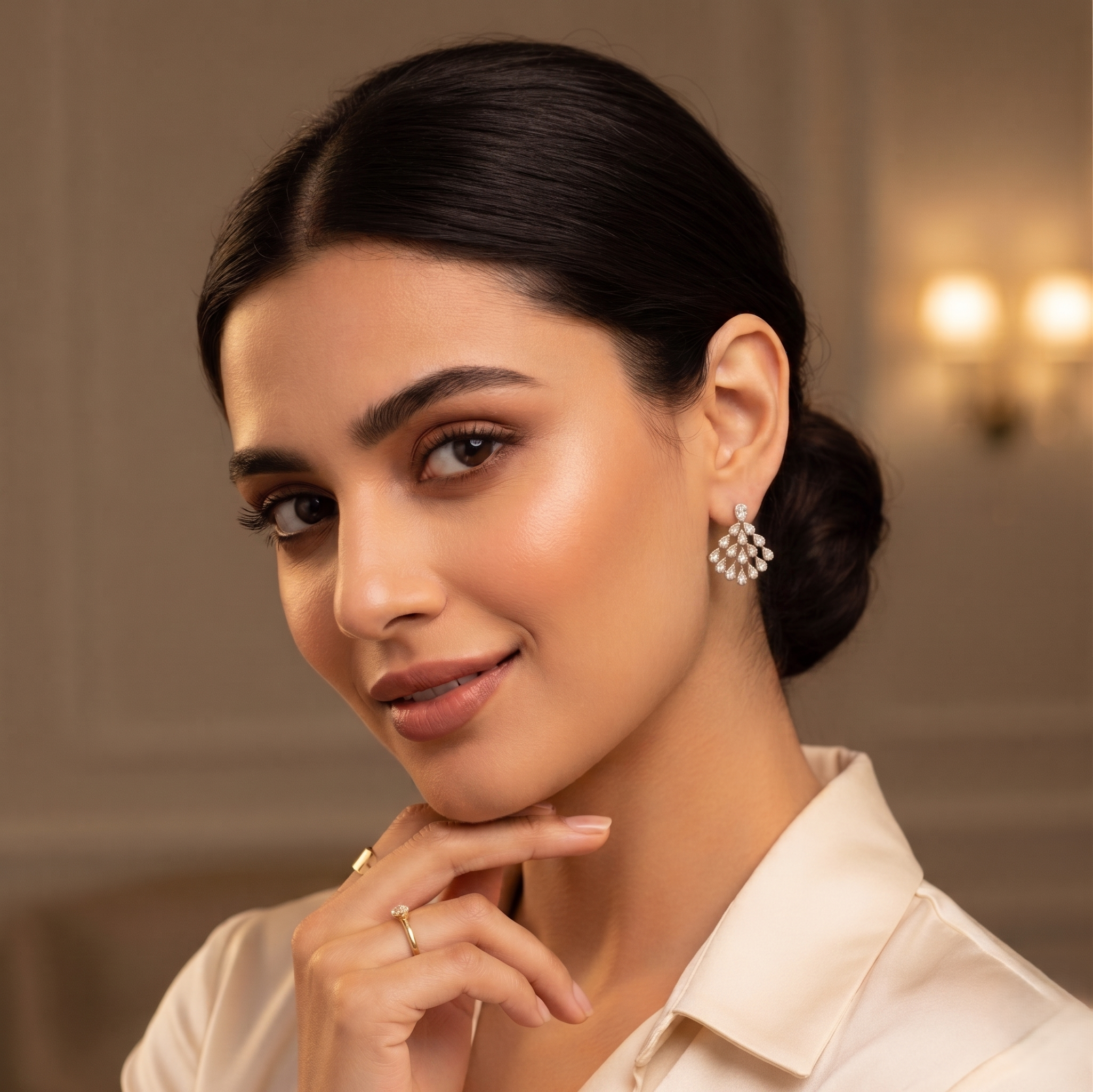 Fine Crafted Diamond Stud Earrings - 3