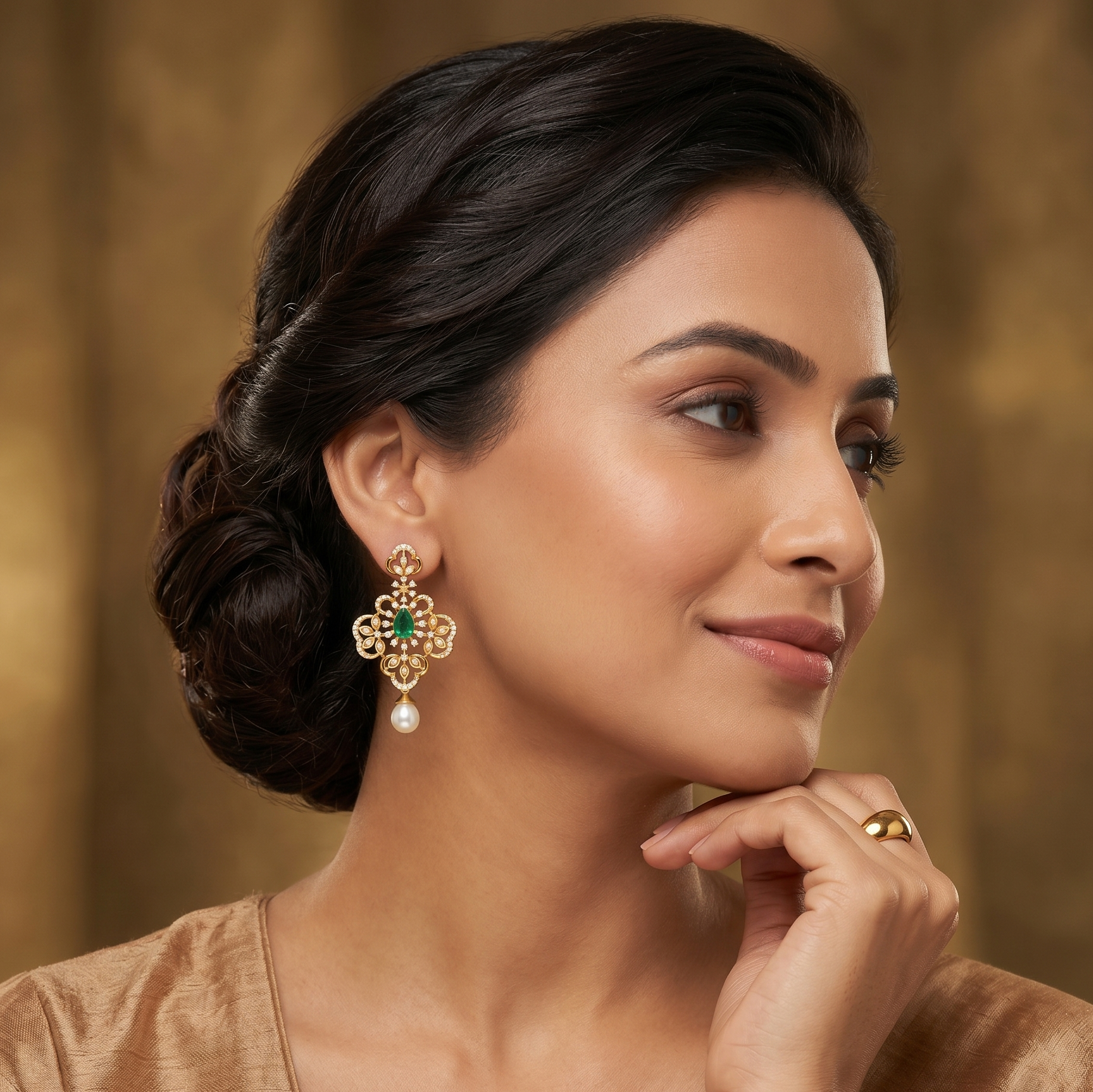 Glam Shine Diamond Drop Earrings