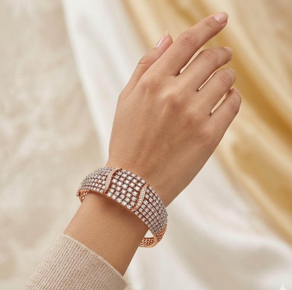 Diamond Butterfly Charm Bracelet