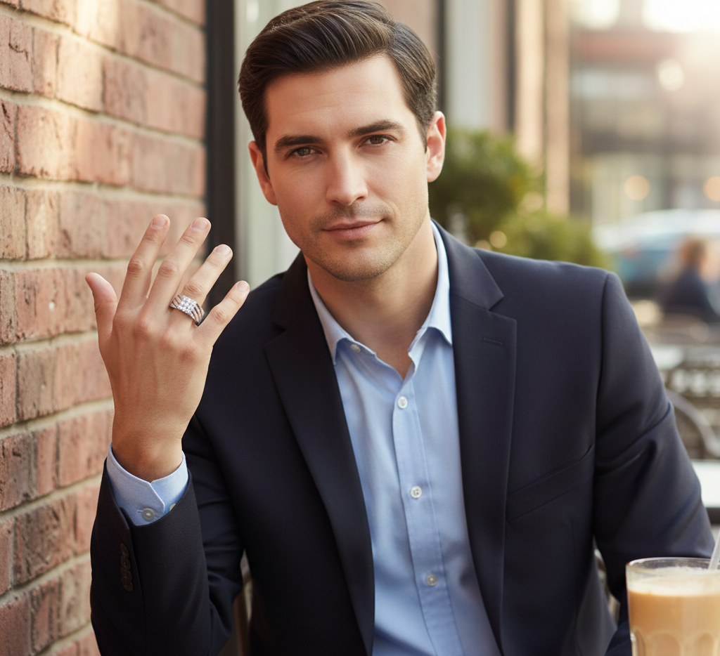 Bold Executive Diamond Gents Ring