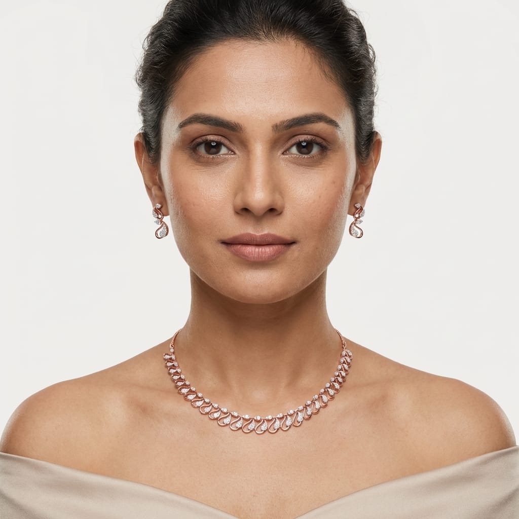 Imperial Diamond Aura Necklace Set