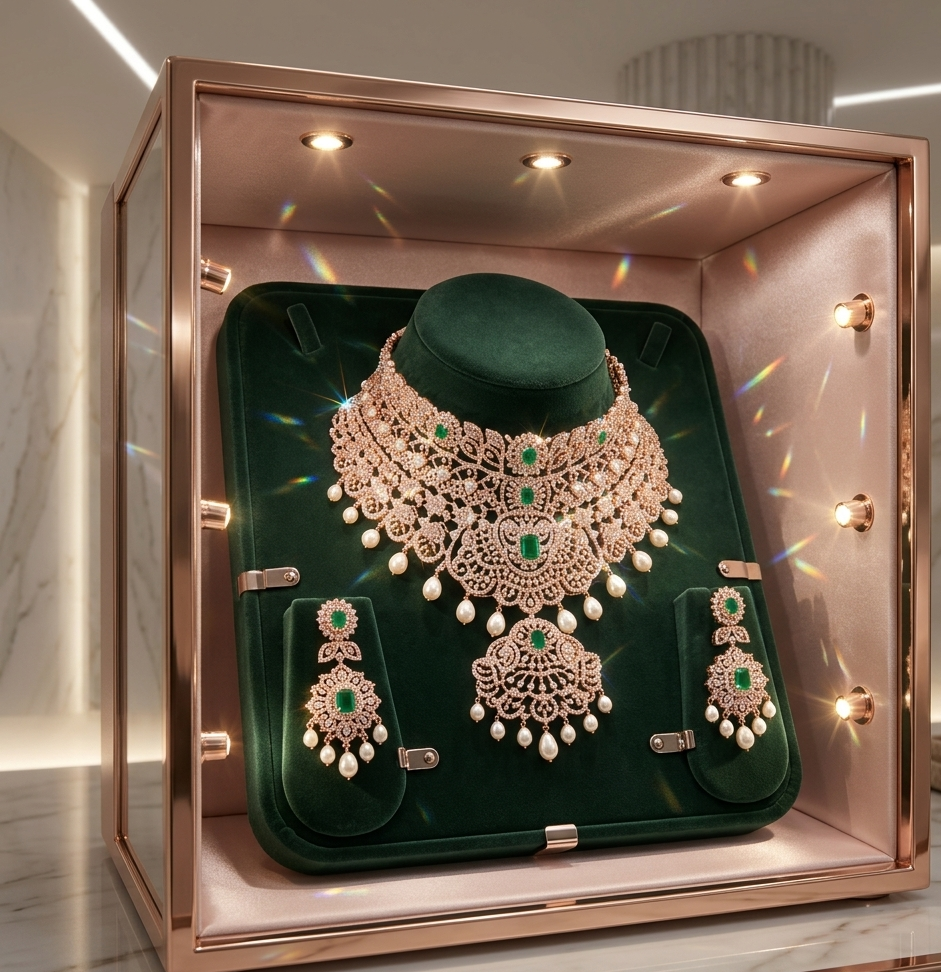 Bridal Beauty Diamond Necklace Set