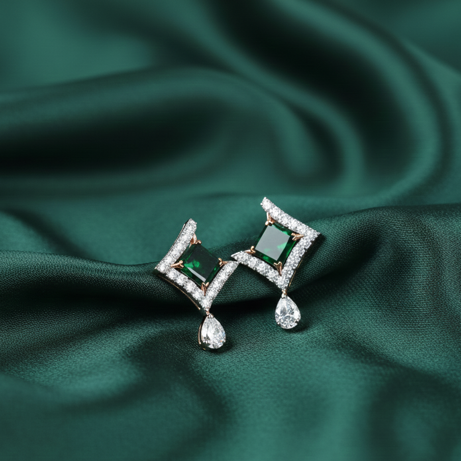 Stunning Diamond Hanging Earrings