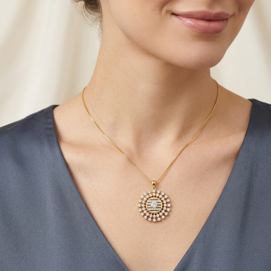 Diamond Petal Symphony Pendant