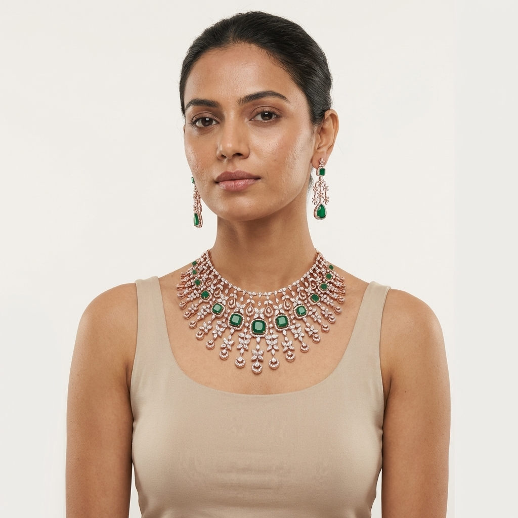 Imperial Glow Diamond Bridal Necklace - 3