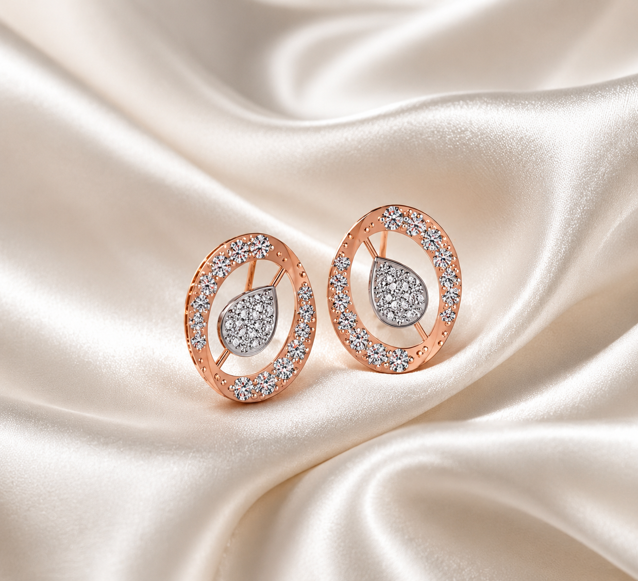 Elite Shine Diamond Stud Earrings