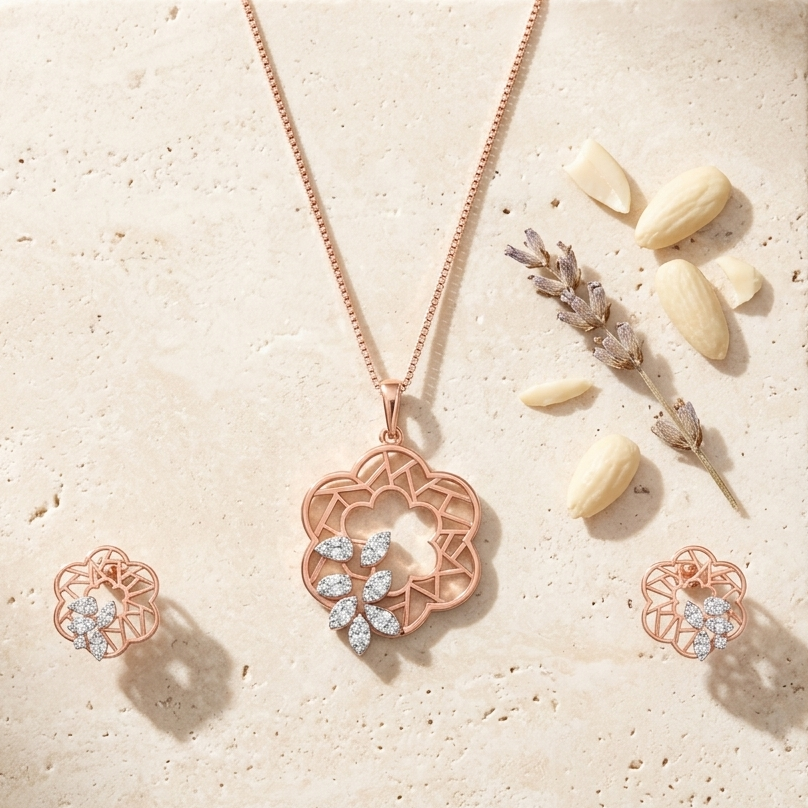 Grand Spark Diamond Pendant Set