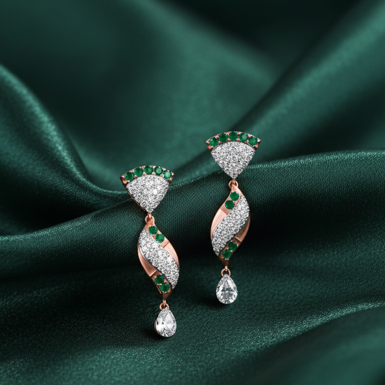 Enchant Glow Dangler Diamond Earrings