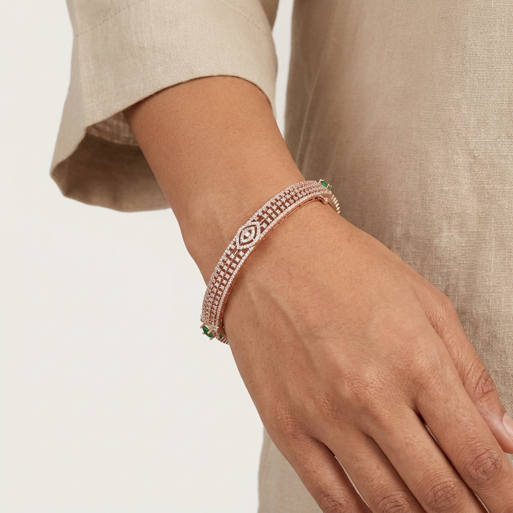 Luxury Gold Diamond Bangles