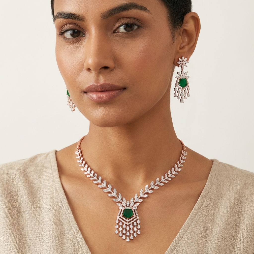 Timeless Diamond Aura Necklace Set - 4