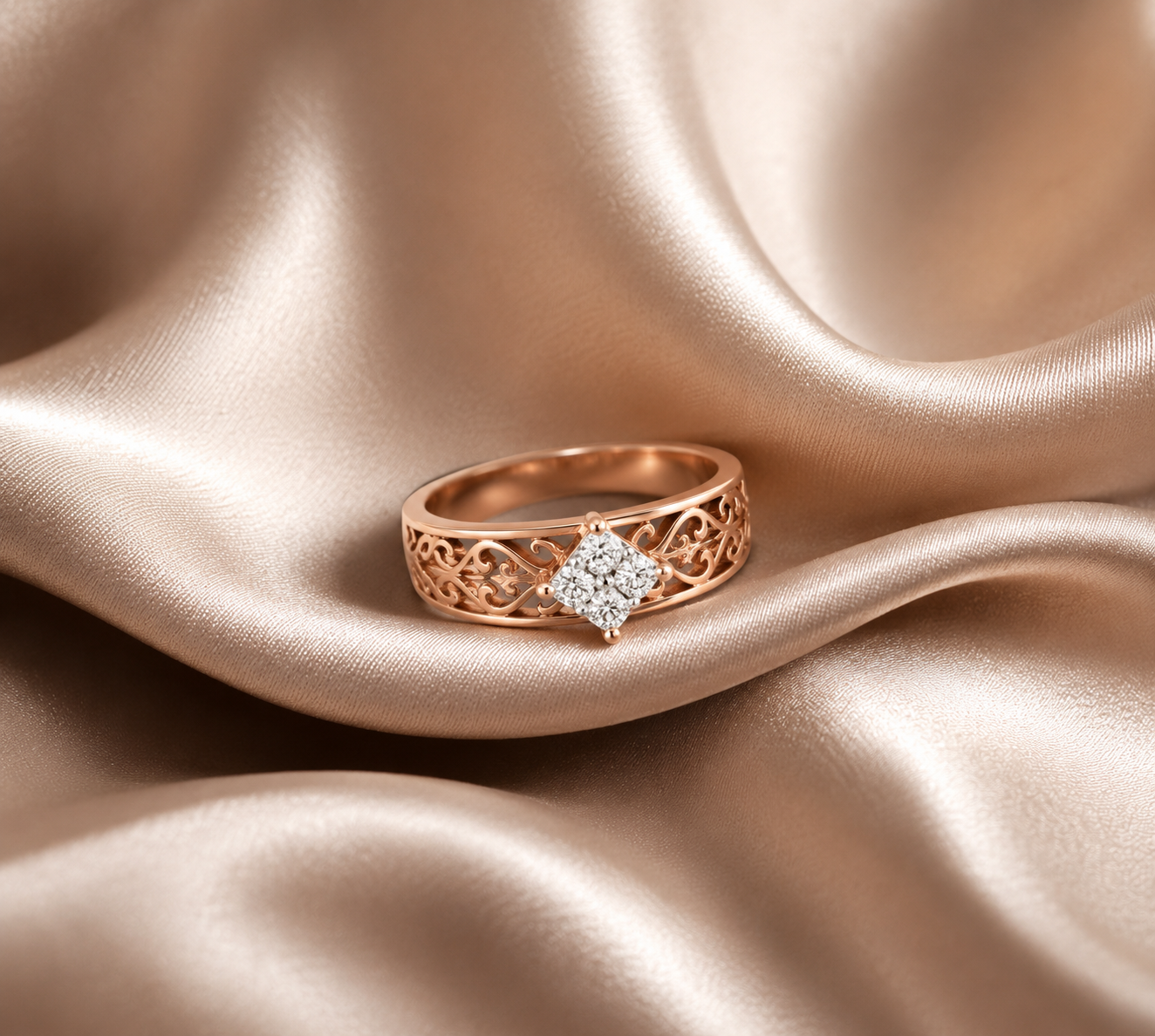 Lumina Crest Diamond Ring
