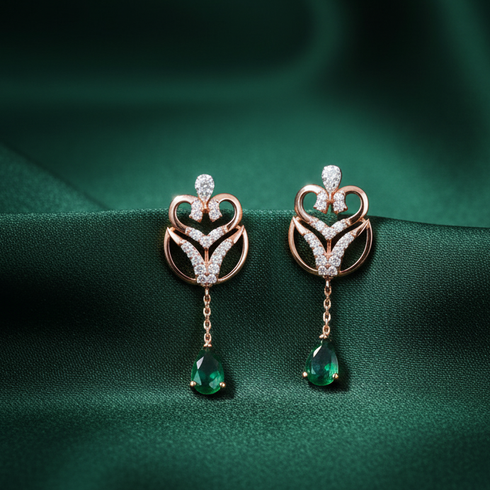 Starlit Shine Diamond Drop Earrings