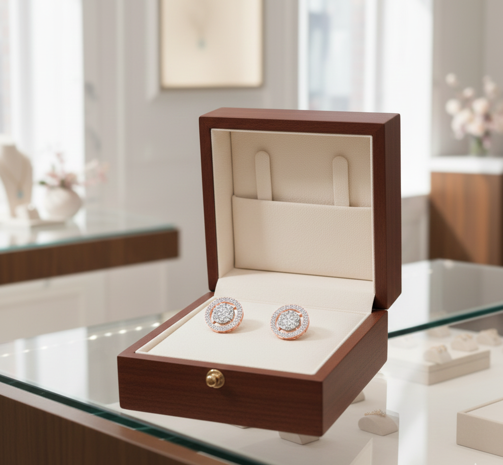 Everyday Wear Elegant Diamond Studs - 3